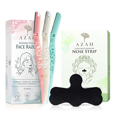 Azah Nose Strip & Face Razor Combo | Facial Hair & Pimple Removal | Spa ...