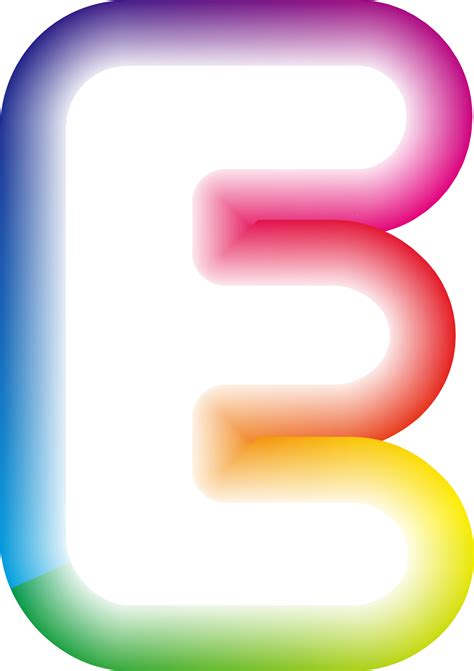 Neon Letter E 15072232 PNG