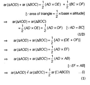 A point O inside a rectangle ABCD is joined to the vertices - CBSE ...