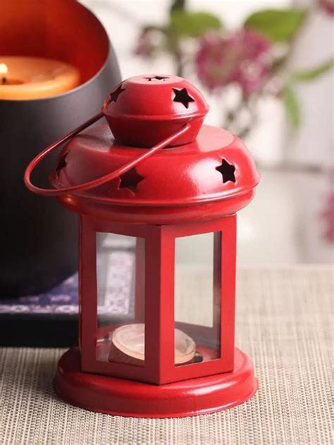 Buy | Red Lantern Tealight Candle | Tied Ribbons