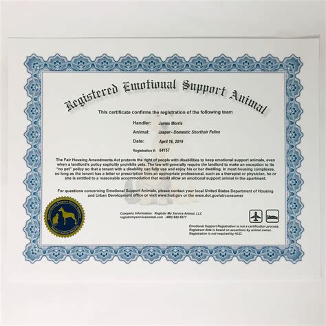 Free Printable Esa Certificate