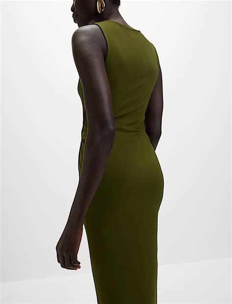 Buy Jersey Round Neck Twist Front Dress at Marks & Spencer