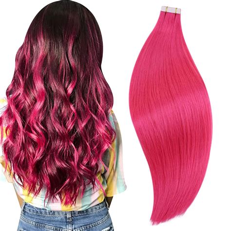 Pink Hair Extensions Tape In at Raymond Terrell blog