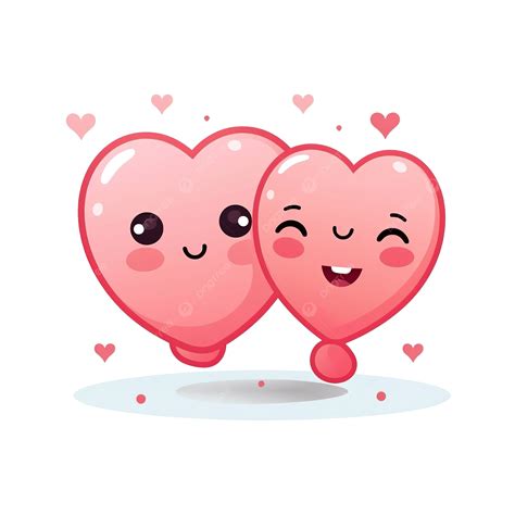 Cute Love Emoji Cute Valentine, Smile Emoji, Cute Love, Heart Character PNG Transparent Image ...