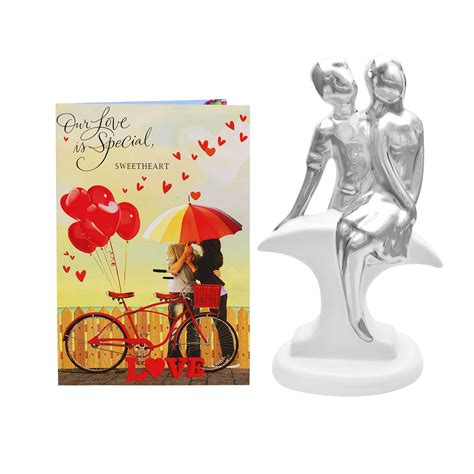 Archies Valentine's Day Polyresin Love Figurine and Greeting Set (20 cm ...