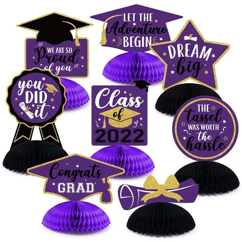 Buy Graduation Centerpiece Table Toppers Honeycomb Centerpieces ...