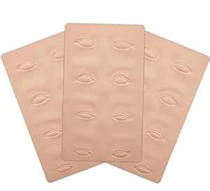 Silicone Fake Skin for Eyebrow Eyeline 3 Sheets 3D Microblading ...