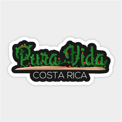 Costa rica pura vida flag t shirt pure life costa rican sticker costa ...