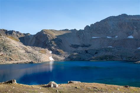 Backpacking to the beautiful Columbine Lake at 12,700 feet