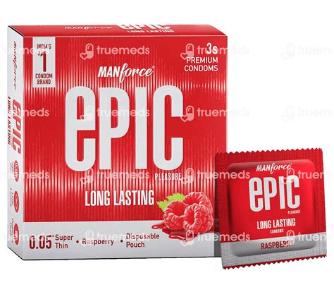 Manforce Epic Pleasure Long Lasting Raspberry Condom Pack Of 3 - Uses ...