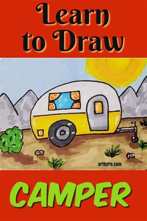 Red Camper Van Tutorial Draw 的图像结果