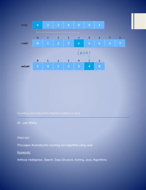 Image result for Counting Sort Algorithm in Java