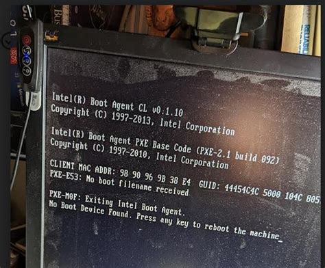 No Boot Device Error 的图像结果