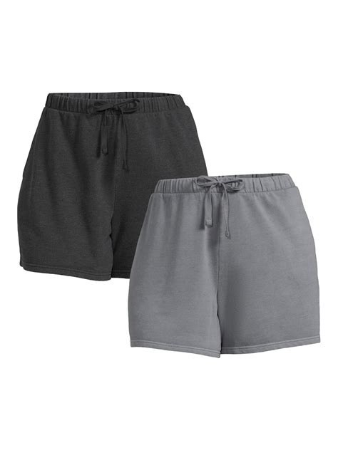 Terra & Sky Women’s Plus Size Terry Cloth Shorts, 5” Inseam, 2-Pack ...