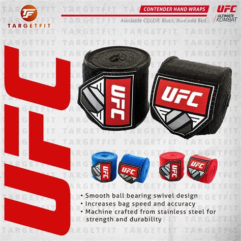 UFC Contender Hand Wraps Black - Fitness Store