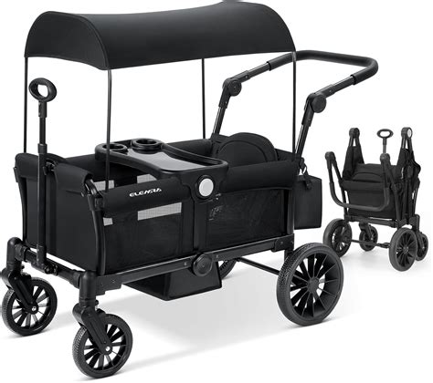 ELEMARA Foldable Stroller Wagon for 2 Kids, Premium All Terrain Wagon ...
