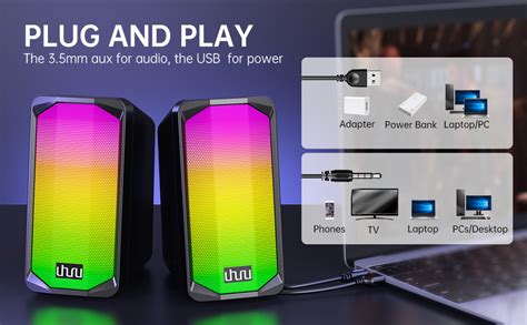 Uhuru UGS-03 USB Gaming Speaker for PC, Laptop and TV, with 10W Output ...