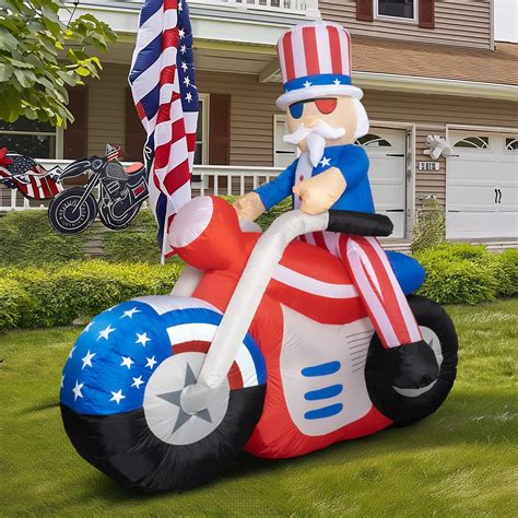 Amazon.com: BLOWOUT FUN 4th of July Decorations 6 FT Inflatable Uncle ...