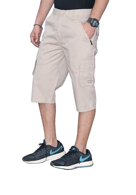 Buy SAPPER Men's Cotton Three-Fourth Pants Beige at Amazon.in