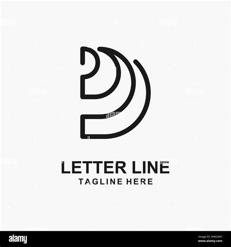 Letter D line logo design Stock Vector Image & Art - Alamy