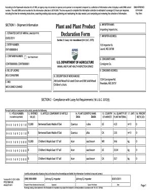 2011 Form USDA PPQ 505 - Blank Fillable Template | Fill Out, Print ...