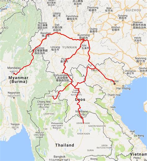 Overland Routes from China to Southeast Asia - 4corners7seas