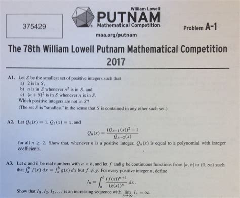 JMU Math & Stat: Putnam Exam - JMU