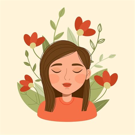 Mental health concept optimism and positive emotions good mood cartoon ...