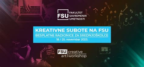 Fakultet Savremenih umetnosti organizuje besplatne radionice za ...