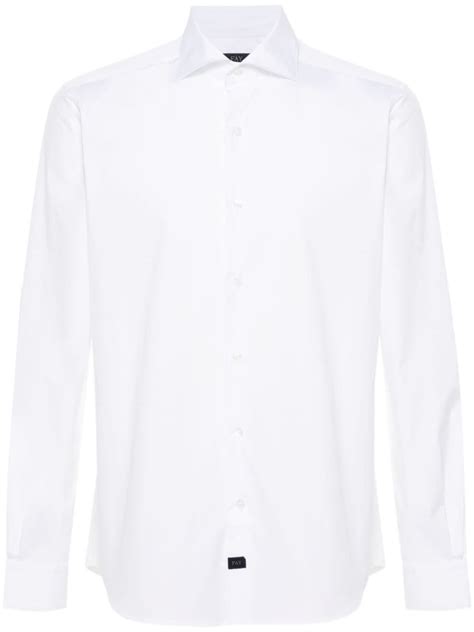 Fay cutaway-collas Cotton Shirt - Farfetch