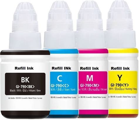 Refill Ink Compatible for Canon G Series GI-790 Printer G1000 G1010 ...