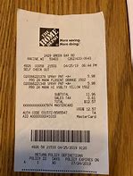 Image result for Home Depot Receipt Number