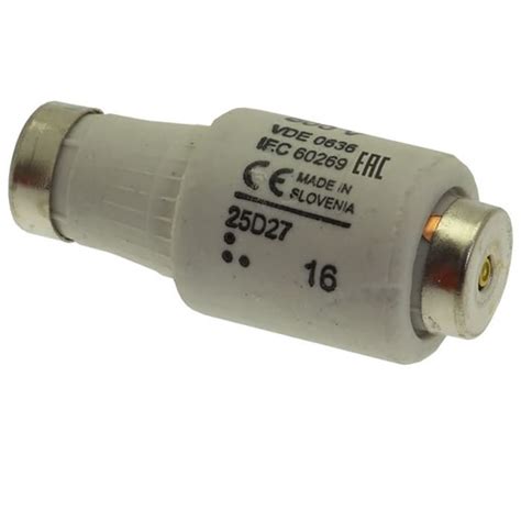 25D27 Eaton | Eaton 25A DII Bottle Fuse, E27 Thread Size, gG, 500V ac ...