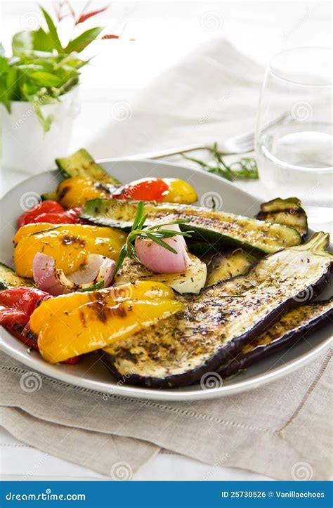 Grilled vegetable salad stock photo. Image of pepper - 25730526