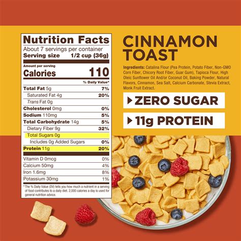 1PACK,Catalina Crunch Keto Friendly Cereal, Cinnamon Toast, - Walmart.com