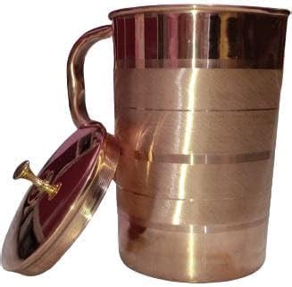 PasCom 2 Liter Water Copper Jug | Copper Water Bottle Storage & Serving ...