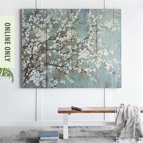 Shop Our New Season Range | Bed, Bath & Beyond NZ - Home Chic 4-Piece Lily Cherry Blossom Canvas