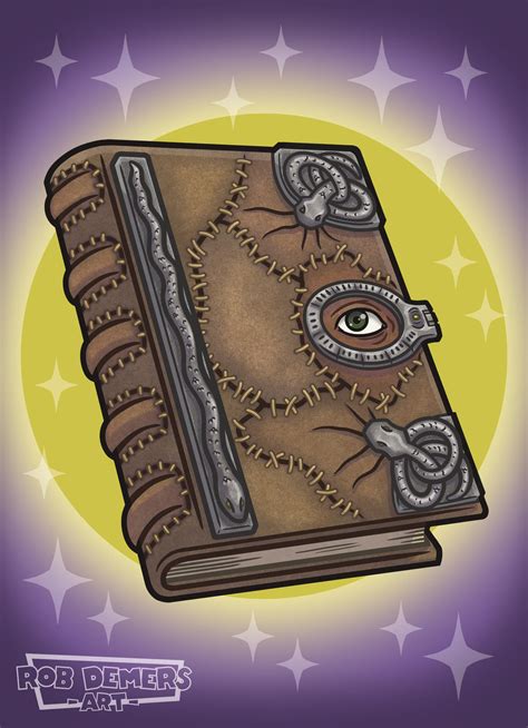 A clipart image featuring a mysterious book with an eye and a mouth ...