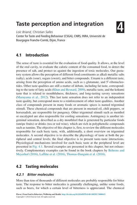 Taste Perception Experiment 的图像结果