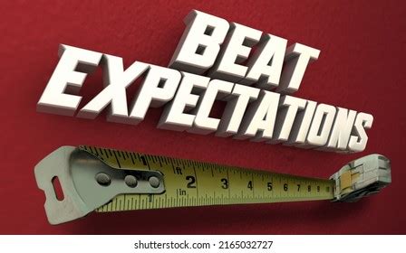 Beat Expectations Measure Surpass Exceed Goal Stock Illustration ...