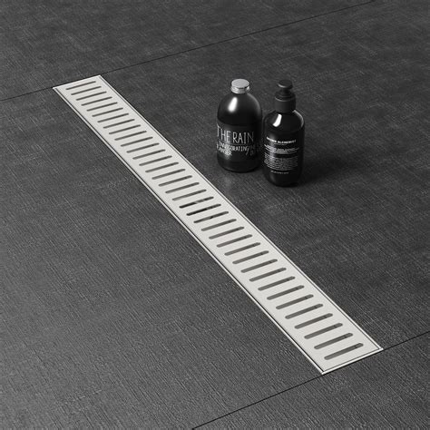 WEBANG 24 Inch Capsule Pattern Linear Shower Drain With Accessories, B