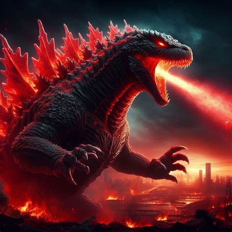 Godzilla red in 2024 | Godzilla wallpaper, Godzilla, Kaiju monsters