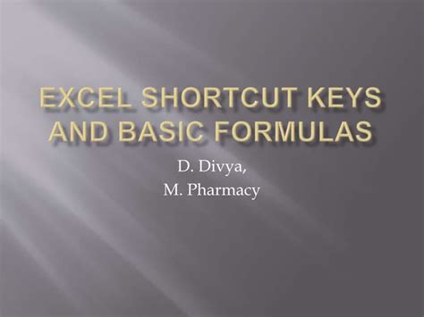 basicXL Shortcut Formula in Excel 的图像结果