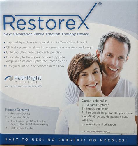 RestoreX Next Generation Penile Traction Therapy Device for The Treatment of Peyronie’s Disease ...