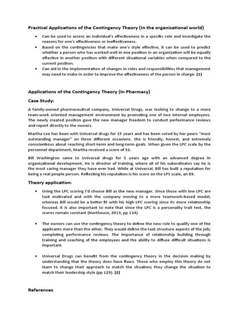 Image result for Contingency theory Applications