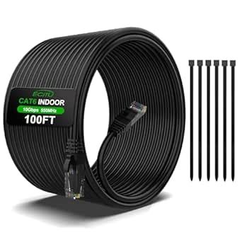 100FT Cat6 Ethernet Cable, Cat 6 Patch Cable, Cat6 Internet Cable, UTP ...