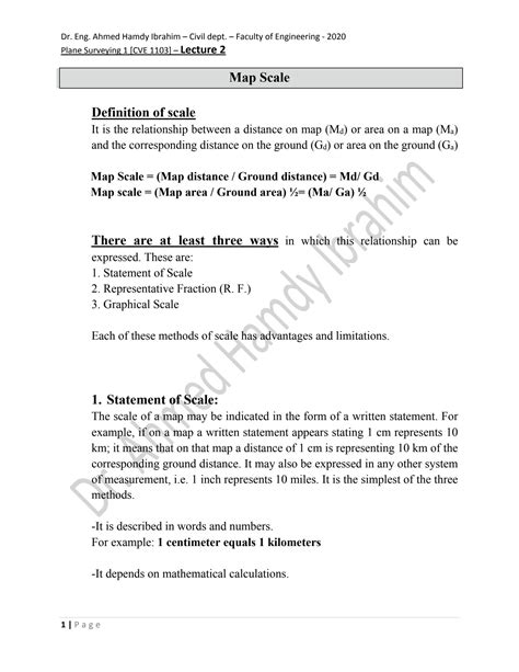 SOLUTION: Plane surveying map scale - Studypool