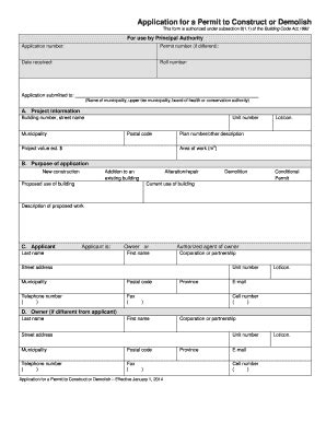 Fillable Online meaford 1) of the Building Code Act,1992 For use by ...