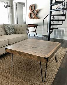 Coffee Table Leg Ideas by Diy 50 Square Hairpin Leg Coffee Table Shanty 2 Chic Coffee Table Leg Ideas