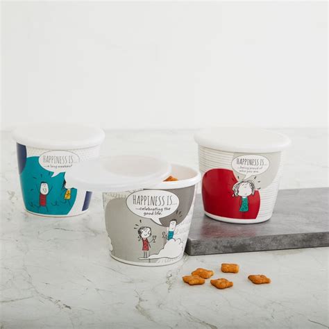 Buy Happiness Canisters With Lid- Set Of 3 - 650 ml from Home Centre at ...